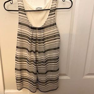 Express Striped Sleeveless Dress Shirt